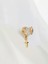 Bombeli Kalp Yıldız Model Kıkırdak Piercing Tragus Helix Altın Gold Renk Küpe 3