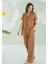 Nakışlı Müslin Önden Düğmeli Pijama Takım 1