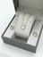 2'li Çelik Çift Taraflı Sedefli Yonca Kolye Set Van Cleef Model Kolye Küpe Set 1