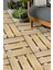 Ahşap Yer Karosu, Yer Döşeme, Ahşap Kaydırmaz Tırtıklı Döşeme Deck 30X30 cm 4