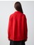 Kırmızı Düz Kesim Uzun Kollu Dokuma Keten Gömlek 5