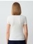 Beyaz Dar Kesim Kısa Kollu Polo Yaka Örme Tişört 5