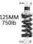 125MM-750LB Tarzı mm Lb Bisiklet Yaylı Şok Emici Süspansiyon Amortisör Bisiklet Bisiklet Mtb Dh Arka Şok Bisiklet Parçaları (Yurt Dışından) 1