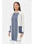 Denim ve File Kombinli Rahat Kalıp Giy Çık Ceket Laci 2