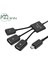 Cep Telefonu Için Taşınabilir 3'ü 1 Arada Mikro USB Otg Veri Kablosu Adaptörü Dönüştürücü Hub (Yurt Dışından) 1
