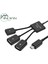 Cep Telefonu Için Taşınabilir 3'ü 1 Arada Mikro USB Otg Veri Kablosu Adaptörü Dönüştürücü Hub (Yurt Dışından) 2