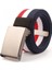 Kemer Kanvas Kadın Kemer Metal Toka Erkek Kot Kemerler Siyah Şeritler En Kaliteli Beyaz Mavi Kırmızı Rusya Bayrağı Kanvas Çizgili (Yurt Dışından) 2