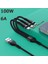 6A 3 In 1 USB Veri Kablosu iPhone Için 100 W Hızlı Şarj Aleti Kablosu Android Için Tip C Xiaomi Huawei Samsung S20 Şarj Kablosu iPad Için (Yurt Dışından) 1
