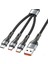 6A 3 In 1 USB Veri Kablosu iPhone Için 100 W Hızlı Şarj Aleti Kablosu Android Için Tip C Xiaomi Huawei Samsung S20 Şarj Kablosu iPad Için (Yurt Dışından) 2