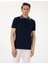 Erkek Lacivert Slim Fit Polo Yaka Tişört 50310203-VR033 1
