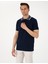 Erkek Lacivert Slim Fit Polo Yaka Tişört 50310203-VR033 3