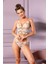 Dantel Li Kaplı Desteksiz Bralet Slip Külot Takım Somon (MGP32031) 2