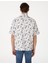 Erkek Mavi Oversize Kısa Kollu Gömlek 50301558-VR036 5