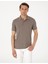 Erkek Koyu Vizon Slim Fit Polo Yaka Tişört 50310233-VR241 1