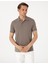 Erkek Koyu Vizon Slim Fit Polo Yaka Tişört 50310233-VR241 3