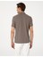 Erkek Koyu Vizon Slim Fit Polo Yaka Tişört 50310233-VR241 5