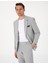 Erkek Gri Slim Fit Çizgili Takım Elbise 50302435-VR024 3