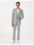 Erkek Gri Slim Fit Çizgili Takım Elbise 50302435-VR024 4