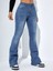 Kadın Yüksek Bel Cepli Ispanyol Paçalı Kot Jeans Pantolon 2