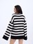 42291 Triko Çizgili Salaş Kazak-Siyah-Ekru 5