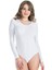 Bisiklet Yaka Uzun Kol Çıtçıtlı Kadın Body 321 1