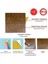 Kendinden Yapışkanlı 3D Kabartmalı Altın Meşe Solo Desen Pvc Duvar Panel 41X41 Cm/ 6 Adet /1 M² 3