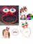 LED Işıklı & Pilli 3 Farklı Modda Yanan Uzaylı Göz Parti Tacı Kırmızı Renk 18X12 cm 1