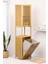 Bambu Kirli Sepetli 1 Raflı Kapaklı Banyo Dolabı Banyo Düzenleyici Çamaşır Sepeti Organizer DB-0010 3