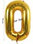 Folyo Balon 0 Rakamı Helyum Balon 76 cm Gold Renk - 0 Yaş Balonu - 0 Rakam Balon - 34 Inch 1