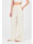 Natural Bel Lastikli Müslin Keten Bol Paça Pantolon 4719A 3