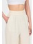 Natural Bel Lastikli Müslin Keten Bol Paça Pantolon 4719A 4