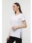 Kadın 3'lü Basic Regular Fit V Yaka Arkası Uzun Tişört Seti 3