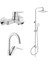 Solid S Banyo Bataryası + Kuğu Lavabo Bataryası + 3s Duş Sistemi 1