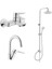 Solid S Banyo Bataryası + Kuğu Lavabo Bataryası + 3c Duş Sistemi 1