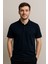 Erkek Lacivert Polo Yaka Tişört – Slim Fit, Şık ve Rahat Tasarım 3