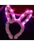 LED Işıklı Peluş Tavşan Kulak Taç Pembe 2