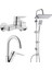Solid S Banyo Bataryası + Kuğu Lavabo Bataryası + Duxxa Mirage Duş Sistemi 1
