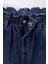 Kız Çocuk Kalp Cepli Denim Kot Pantolon Mavi 4