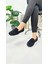 Günlük Kadın Loafer Peluş Astarlı Oval Burunlu Alçak Desenli Tabanlı Ayakkabı 375 1