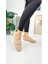 Günlük Kadın Loafer Peluş Astarlı Oval Burunlu Alçak Desenli Tabanlı Ayakkabı 375 3