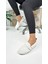 Günlük Kadın Loafer Peluş Astarlı Oval Burunlu Alçak Desenli Tabanlı Ayakkabı 375 4
