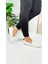 Günlük Kadın Loafer Peluş Astarlı Oval Burunlu Alçak Desenli Tabanlı Ayakkabı 375 3