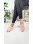 Günlük Kadın Loafer Peluş Astarlı Oval Burunlu Alçak Desenli Tabanlı Ayakkabı 375 5