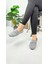 Günlük Kadın Loafer Peluş Astarlı Oval Burunlu Alçak Desenli Tabanlı Ayakkabı 375 2