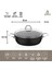 Dark 30cm Granit Basık Tencere Cam Kapaklı Yanmaz Yapışmaz Titanyum Kaplama - 30 cm 5