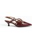 Dudi Cherry Red Bordo Rugan Sivri Burun Tokalı 5 cm Topuklu Ayakkabı Stiletto 1