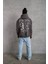 Erkek 98 Baskılı Kapşonlu Sweat - Gri 4