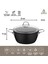 Dark Granit Derin Tencere Cam Kapaklı Yanmaz Yapışmaz Titanyum Kaplama 22 cm 6