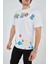 Erkek Baskılı Penye T-Shirt - Beyaz 2