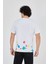 Erkek Baskılı Penye T-Shirt - Beyaz 3